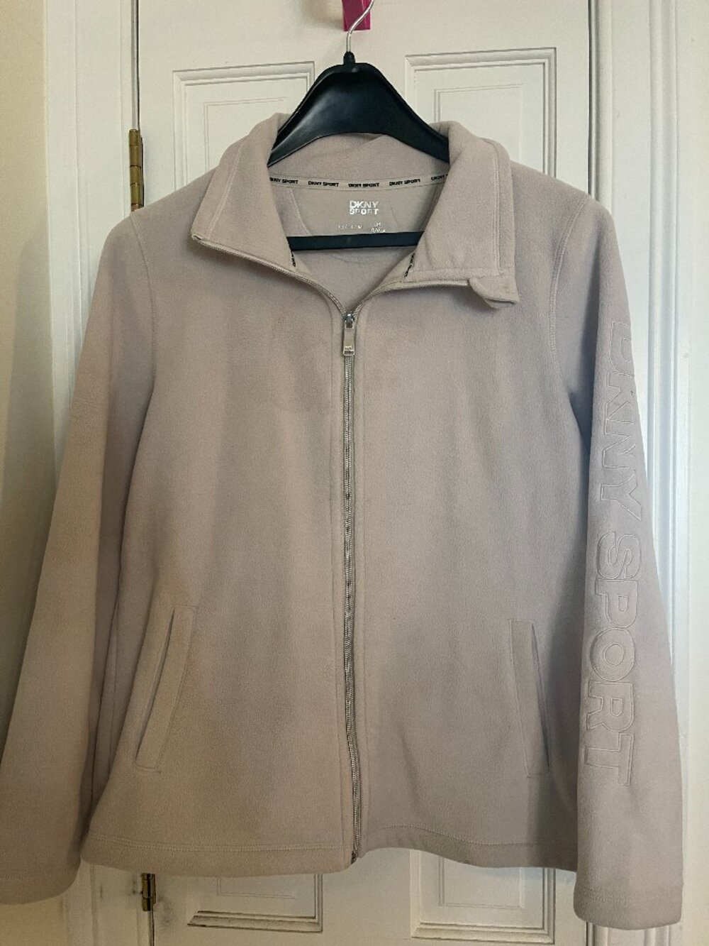 DKNY Sport Full-Zip Fleece Jacket Beige/Tan‎ (M)